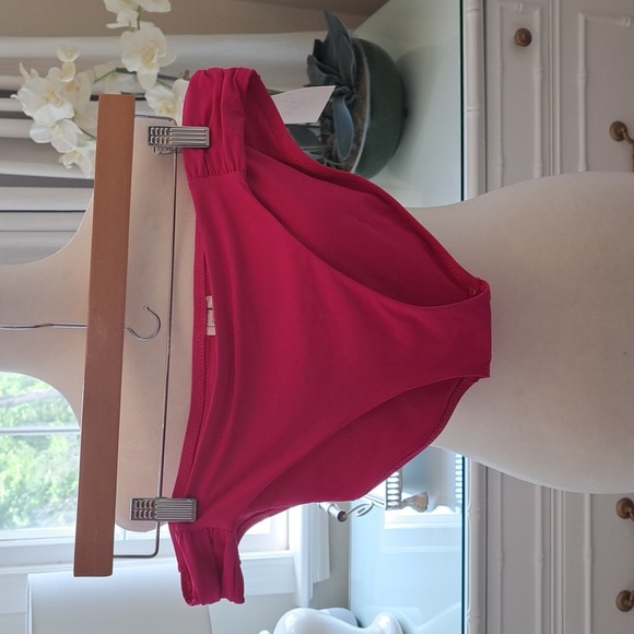 NWT Becca Womens Flamingo Pink Bikini Bottom Side Gather Size‎ XL - Picture 1 of 7